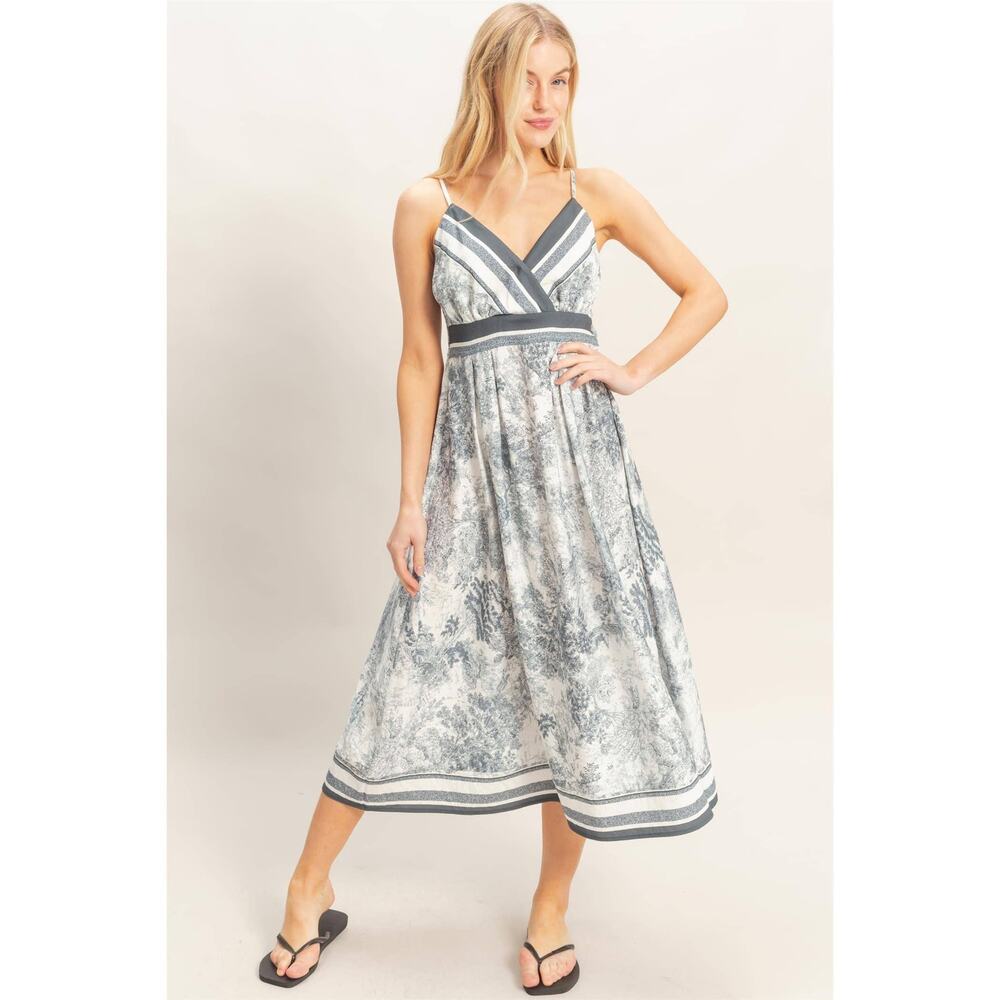 Vienna Toile Print Midi Dress